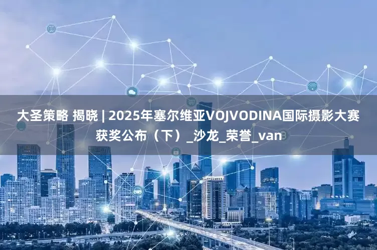 大圣策略 揭晓 | 2025年塞尔维亚VOJVODINA国际摄影大赛获奖公布（下）_沙龙_荣誉_van